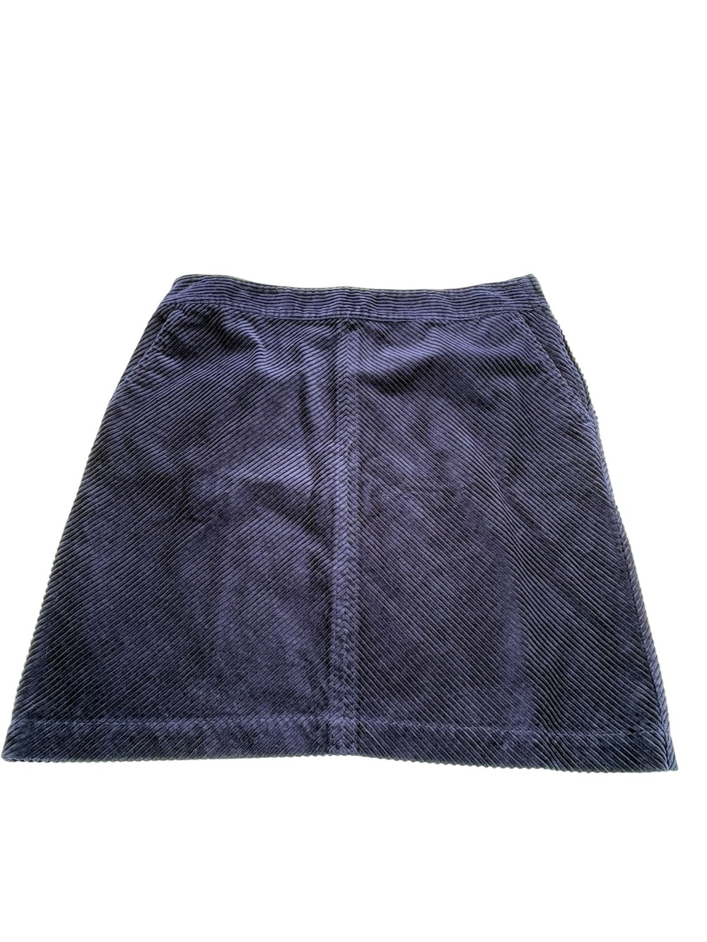 Talbots Women’s Size 16 Navy Blue Corduroy A-Line Mini Skirt Pull On Stretch